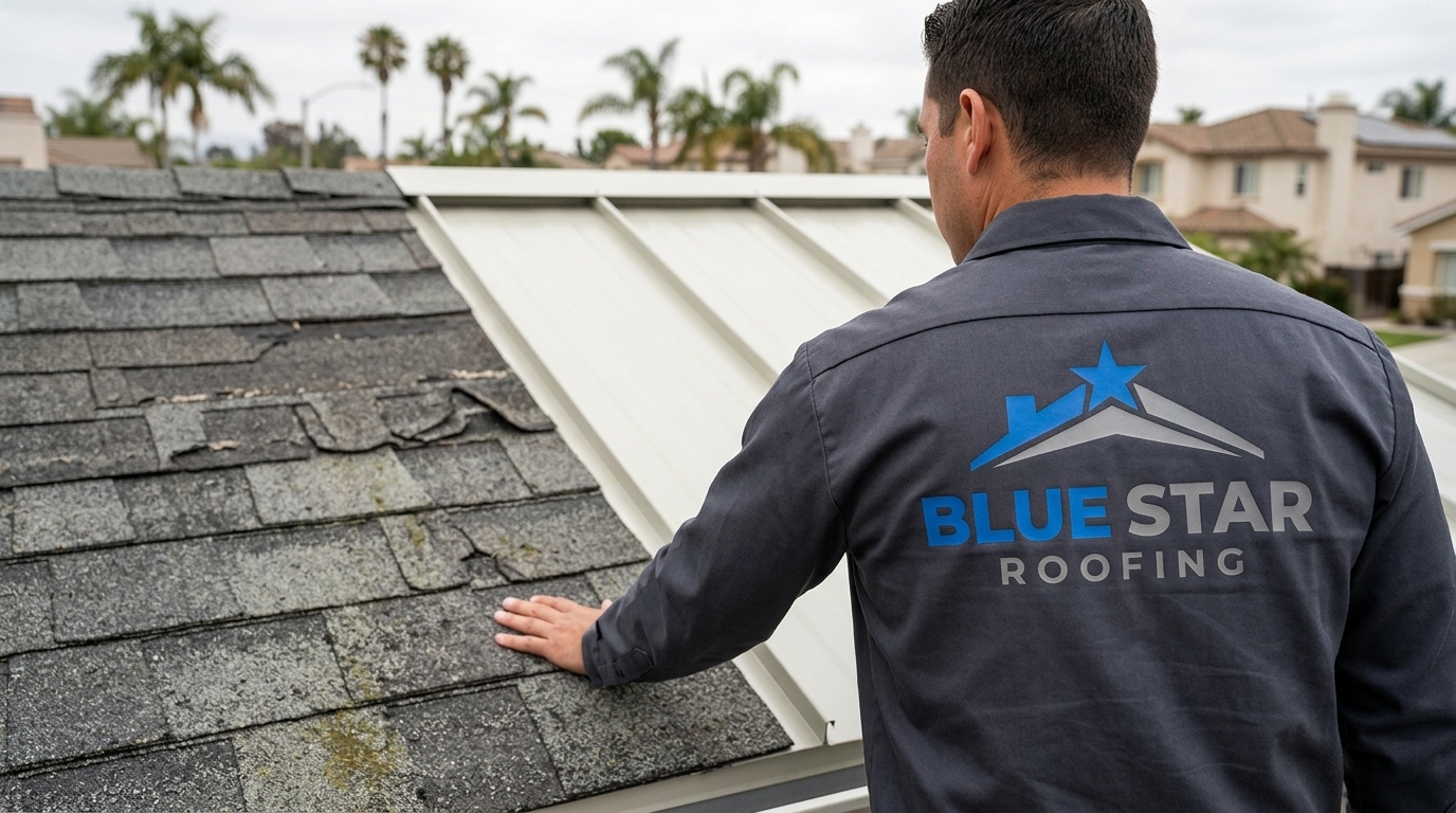 A side-by-side comparison of asphalt shingles and metal roofing panels showing why metal roofing Anaheim homeowners choose the upgrade