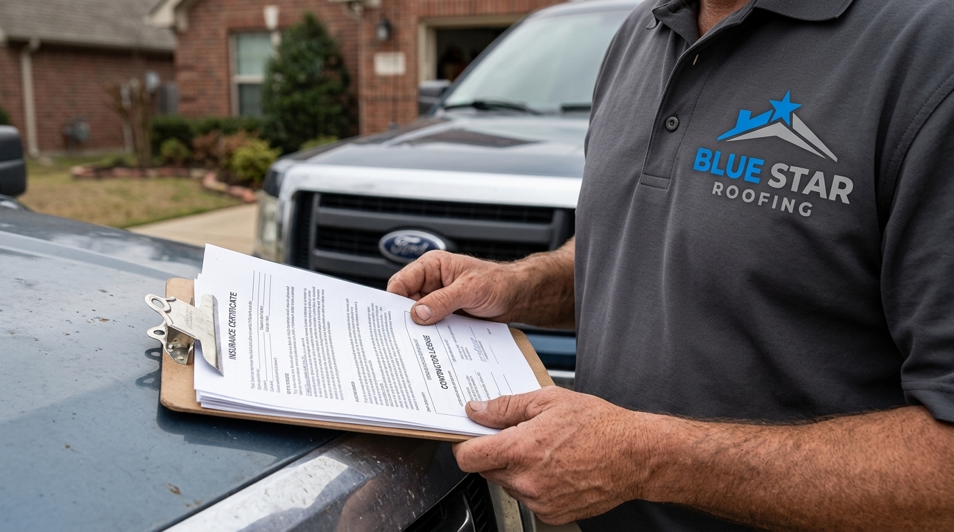 Reviewing license and insurance documents is one of the key questions ask roofer before any work begins