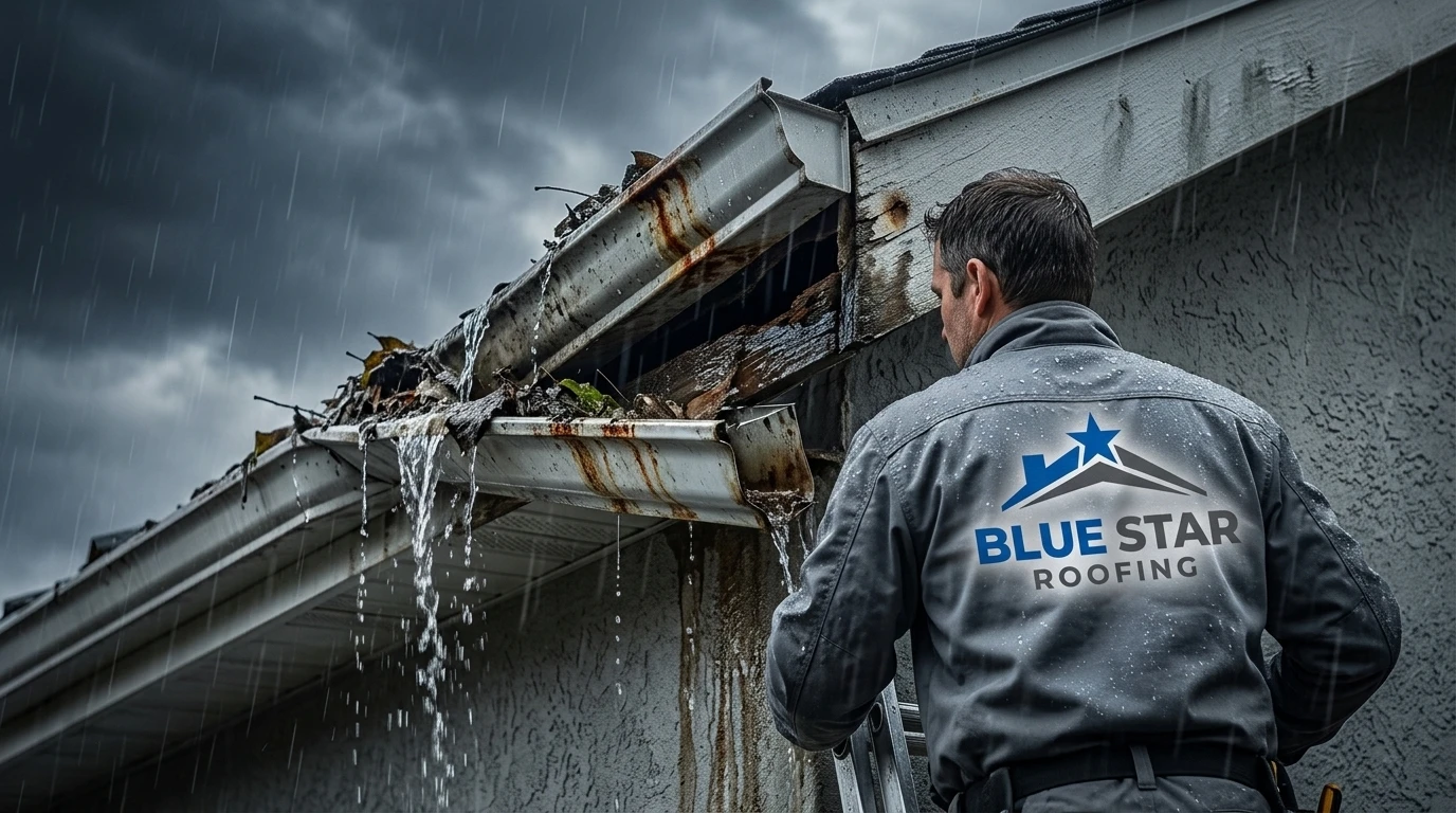 Damaged sagging gutters showing clear warning signs that gutter installation Irvine homeowners should not ignore